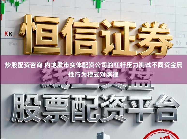 炒股配资咨询 内地股市实体配资公司的杠杆压力测试不同资金属性行为模式对照视